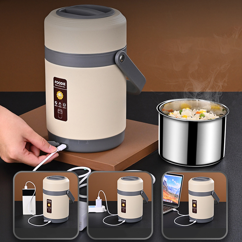 Baby Food Warmer - USB Elektrik Kotak Makan Siang Baja