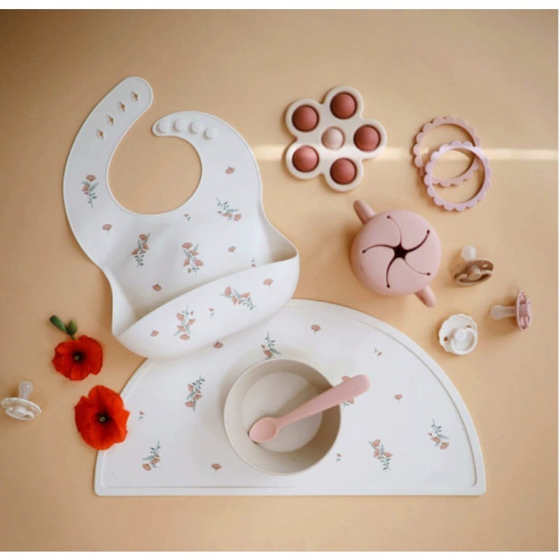 Baby Food Oil - Setelan Bib Makan Lucu, Bib Makanan,