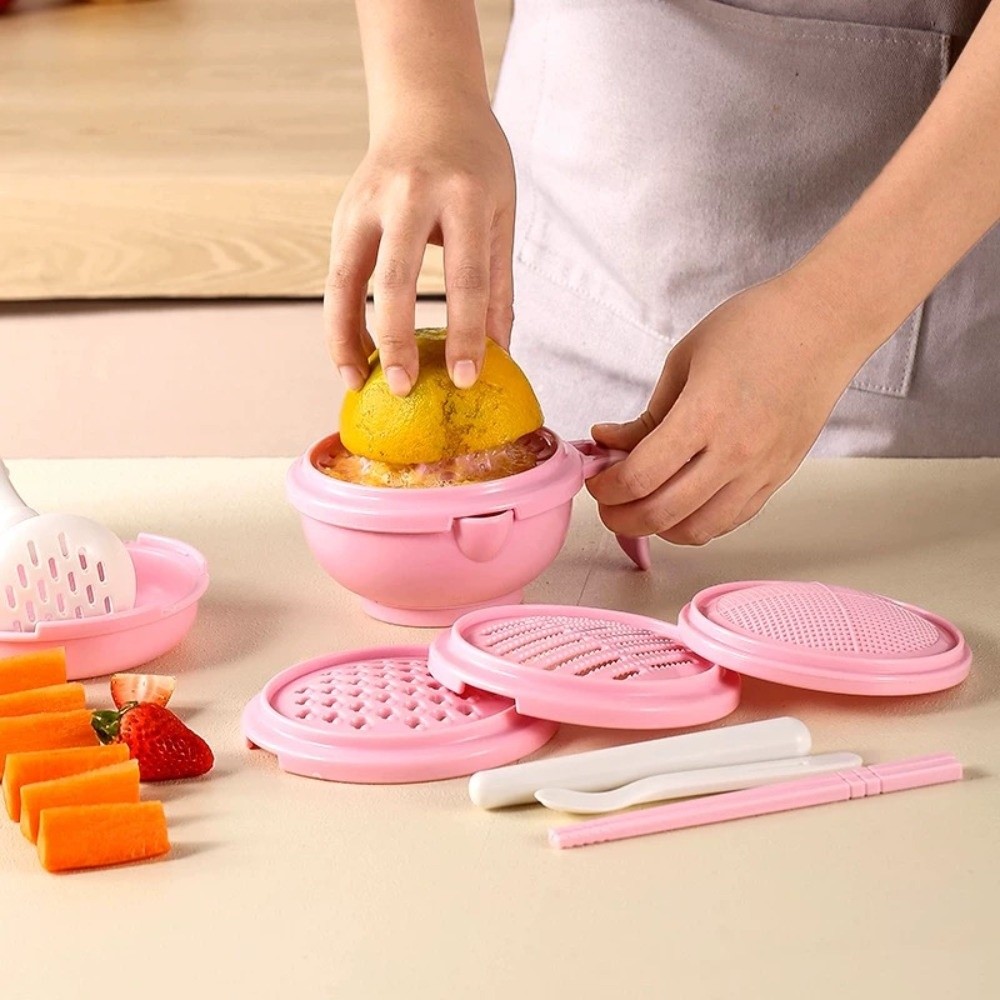 Baby Food Vegetables - Mangkuk Penggiling Makanan Bayi Warna Solid