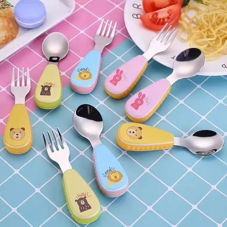Baby Food In Japan - 1 Set Sendok Garpu Anak-anak Kartun