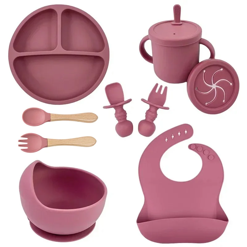 Baby Food Jars - Silikon Food Grade, Set piring anak