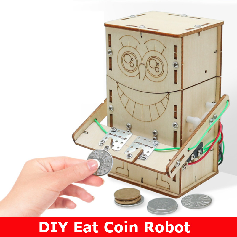 Baby Food Eat - Robot koin makan bertenaga listrik kayu