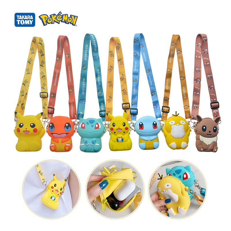 Baby Food Eat - Tas selempang tas Pokemon anak-anak, dompet