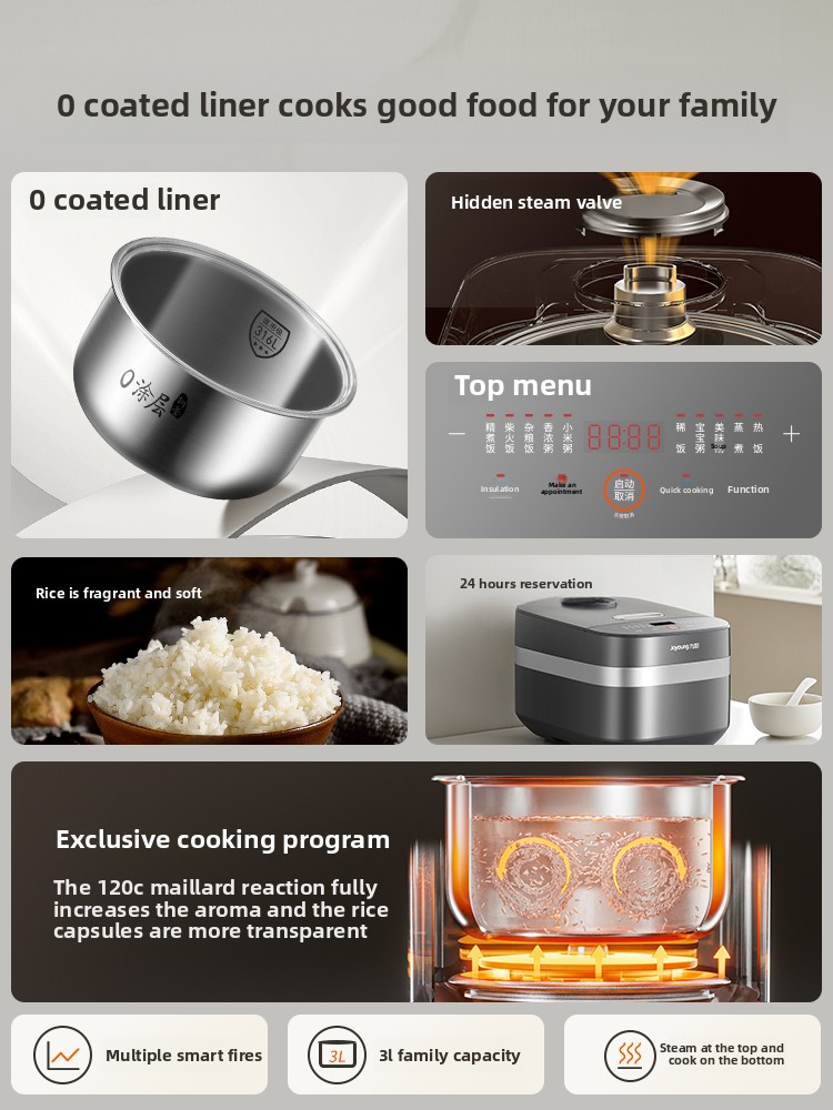 0 Coating Uncoated Rice Cooker - Baby Food Oil ulasan dan harga
