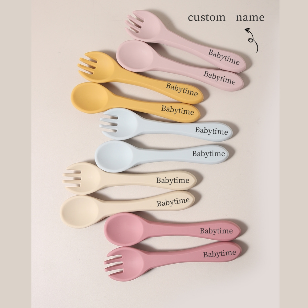 Nama Kustom 1 Pasang Sendok da - Baby Food Lunch ulasan dan harga