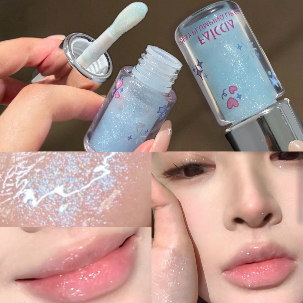 Baby Blue Sparkling Lip Gloss  - Baby Food Oil ulasan dan harga