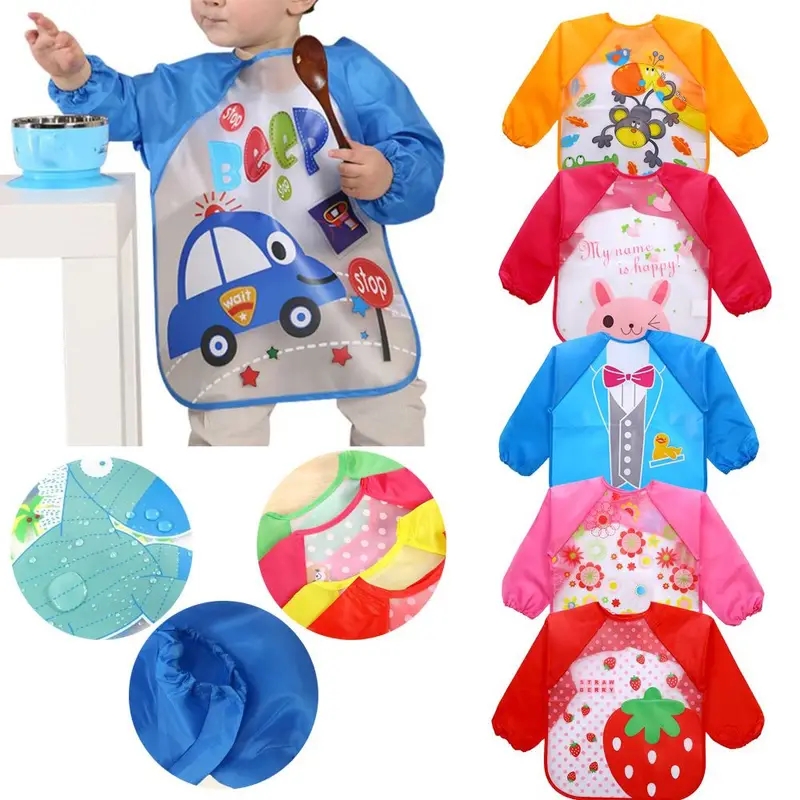 Celemek lengan panjang bayi, p - Baby Food Eat ulasan dan harga