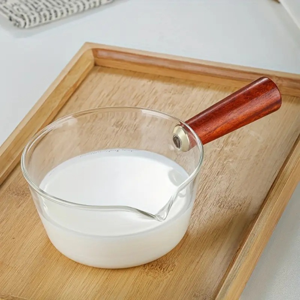 Panci Susu Kaca Gagang Kayu Ta - Baby Food Warmer ulasan dan harga