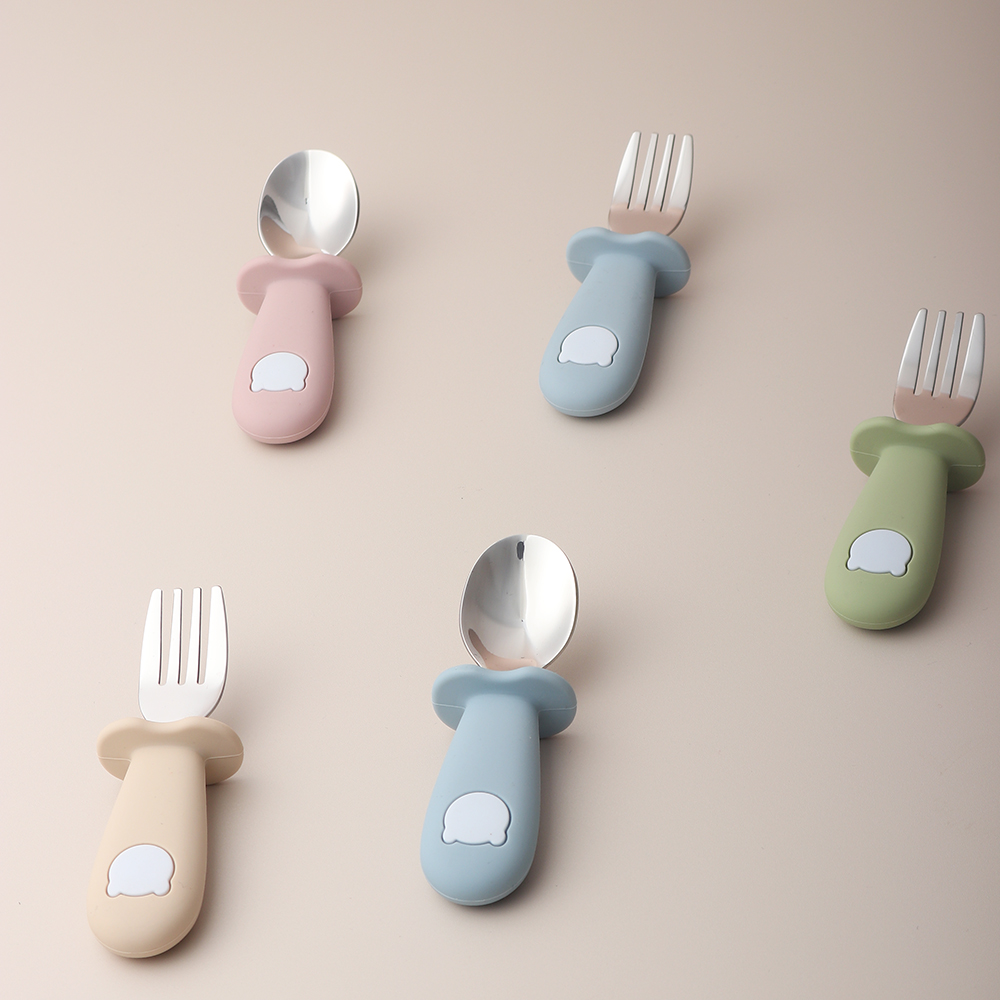 Sendok dan Garpu Silikon Bentu - Baby Food Lunch ulasan dan harga