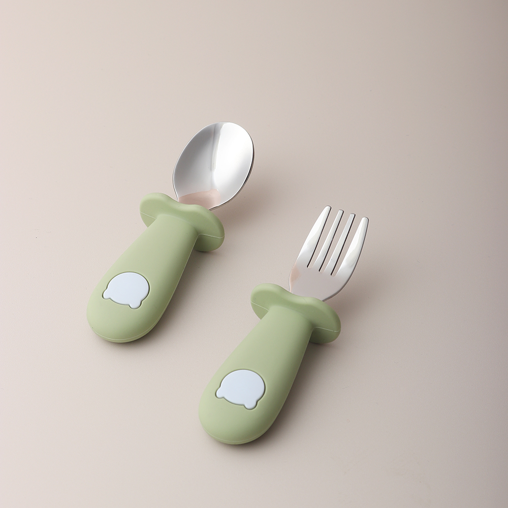 Sendok dan Garpu Silikon Bentu - Baby Food Lunch ulasan dan harga